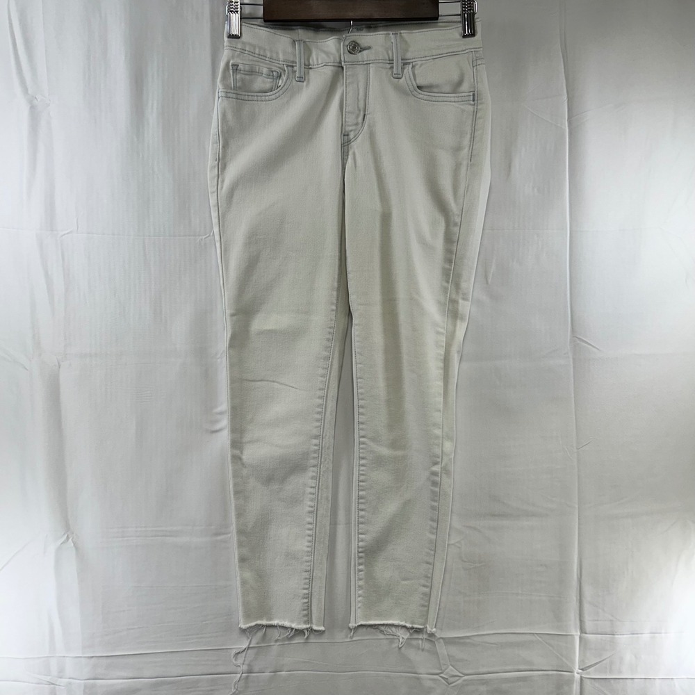 Levi's 710 Super Skinny Jeans Womens 26‎ Light Wash Raw Hem 17778-0070